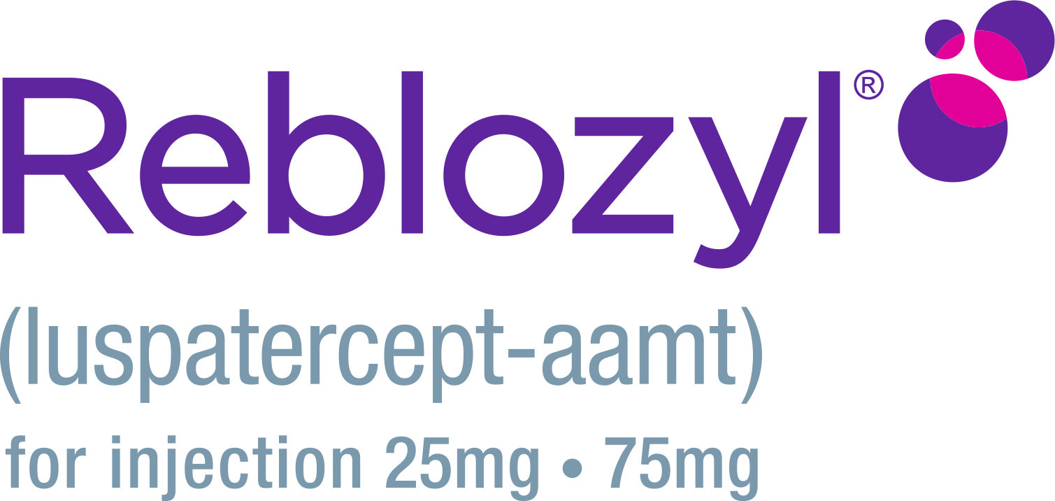 REBLOZYL® (luspatercept-aamt) logo for injection dosage 25mg and 75mg